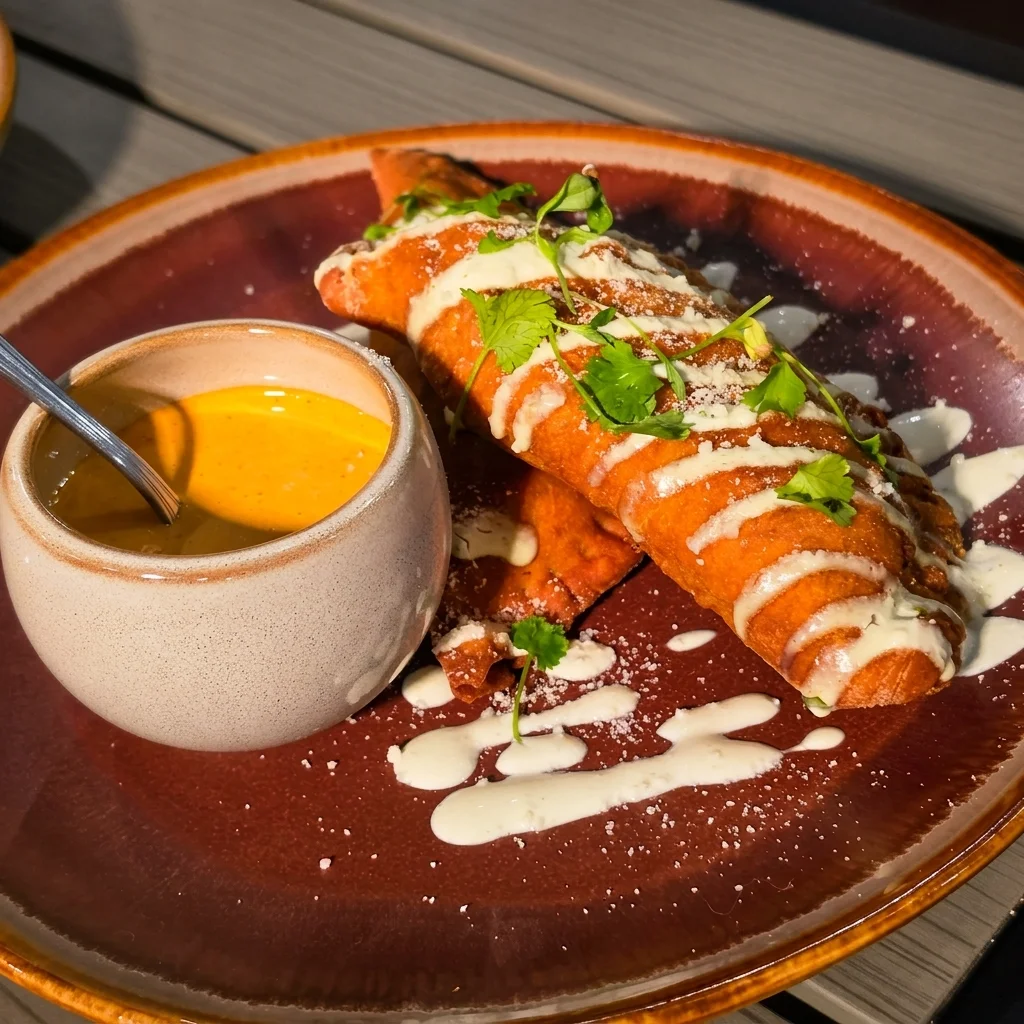 Crispy empanadas — a Happy Hour bite at Casa Tequila Prime